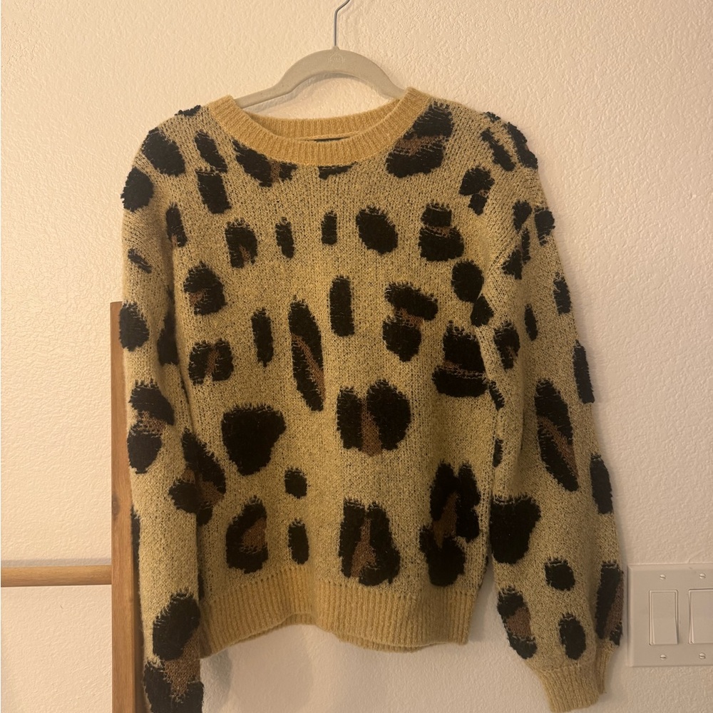 Revolve Leopard Print Sweater - Picture 3 of 9